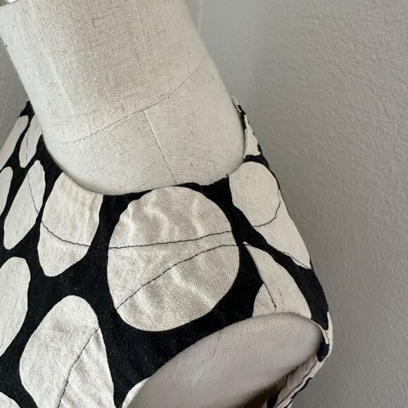 Eleven Stitch Design Pullover Bubble Short Dress Sleeveless Flax Blend Beige Pol - Picture 8 of 12